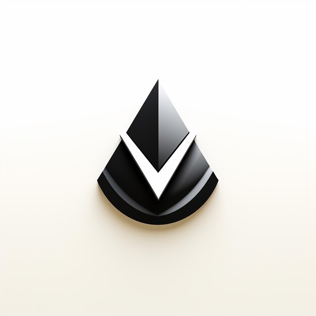 logo lettre plate minimaliste fond blanc uni
