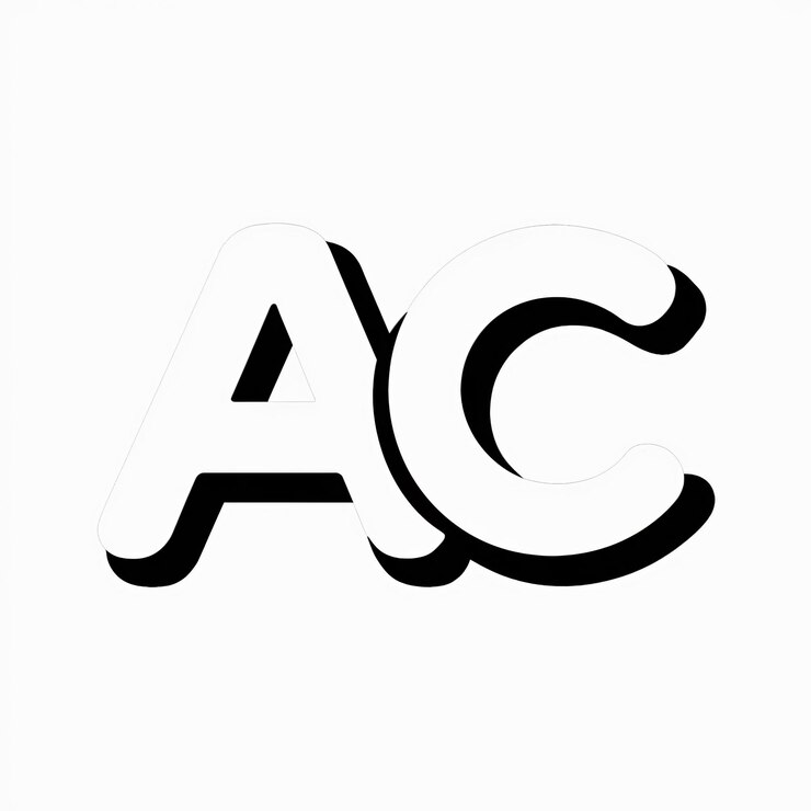 Photo logo en lettres plates sur fond blanc