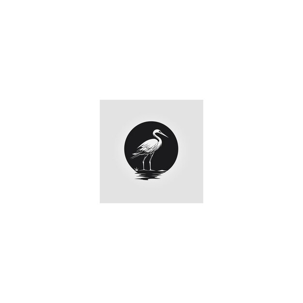 Photo le logo de la ligne de cigogne minimaliste16