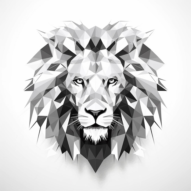 Un logo de lion géométrique