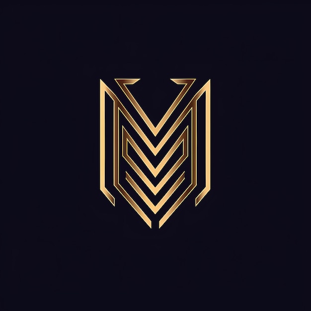Photo logo m avec richesse royale forme de lettre logo de style dési luxe idée créative concept alphabet