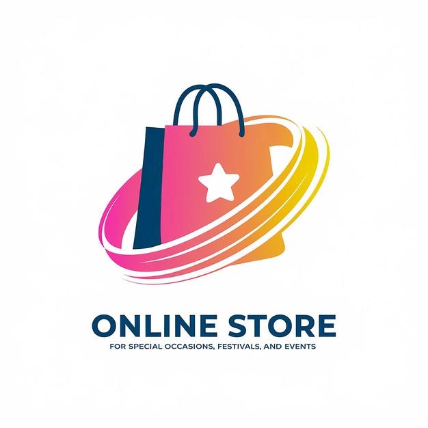 Photo un logo de magasin en ligne à vendre en haut