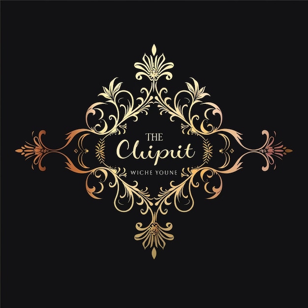 Le logo de mariage est constitué d'un filigrane et d'un gradient de couleurs.