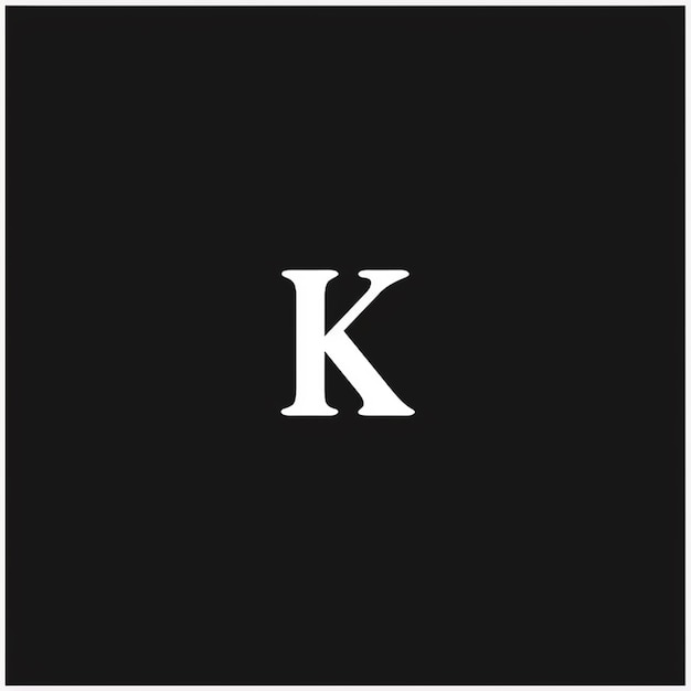 Logo de la marque à la lettre K minimaliste