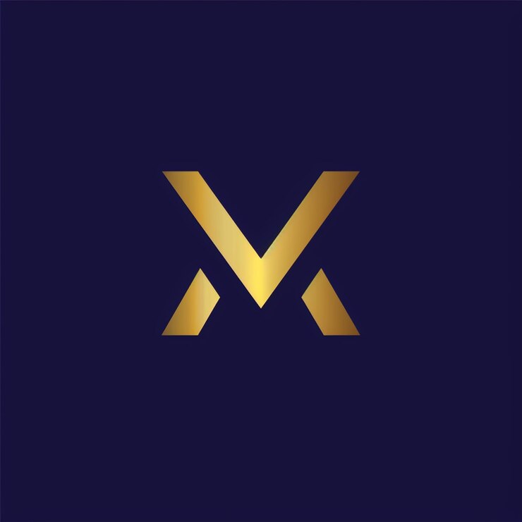 Photo logo de la marque avec la lettre m minimaliste