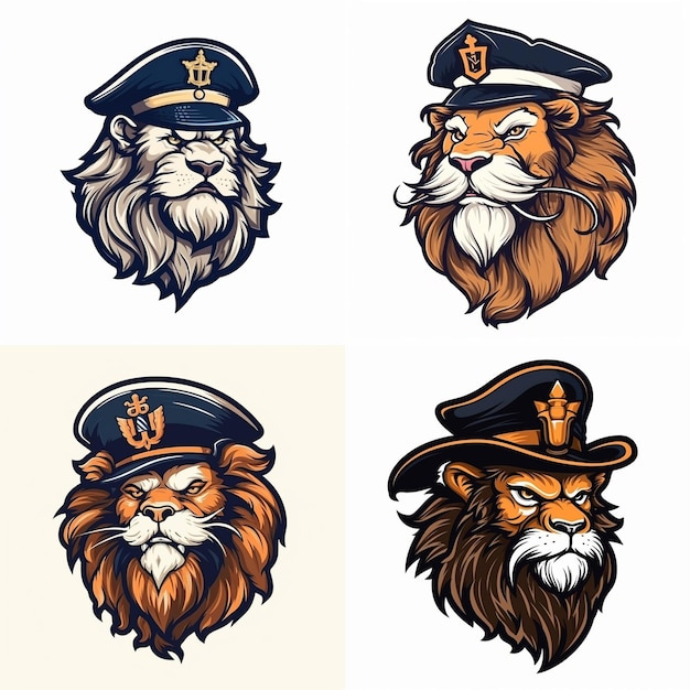 Logo de la mascotte du capitaine lion 5