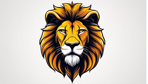 Photo logo de la mascotte du lion simple