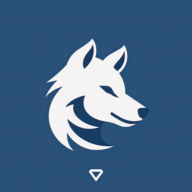 Logo de la mascotte du loup élégant et minimaliste