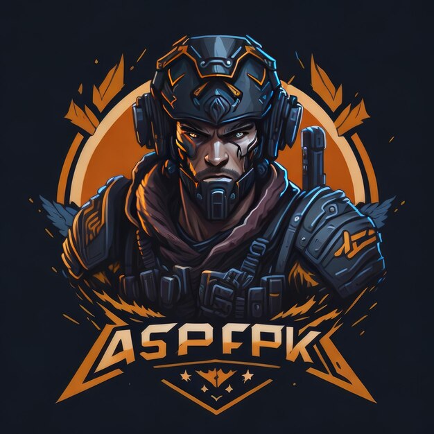 Photo le logo de la mascotte de l'e-sport ash