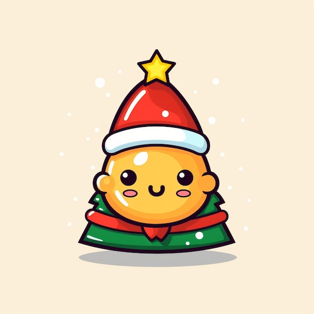 Photo un logo de mascotte d'un joyeux noël