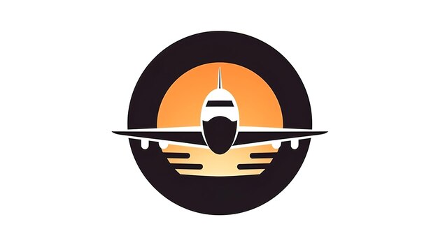 Photo logo minimaliste avec un avion isolé ai génératif