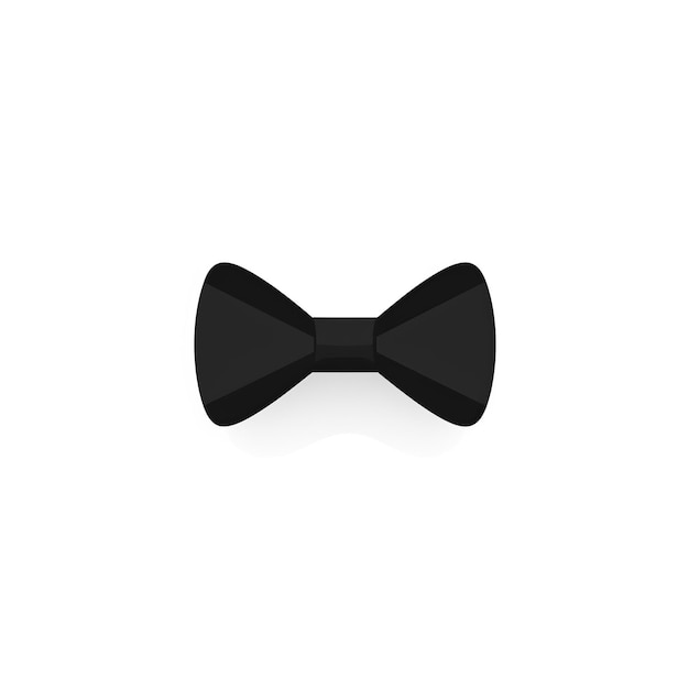 logo minimaliste avec un noeud papillon sur fond blanc L'emblème du salon pour hommes du magasin de vêtements