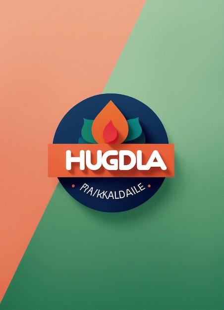 Logo moderne et plat pour une agence de médias nommée hug media TextKallii Logo minimaliste pour le nom pra