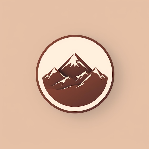 Logo de montagne minimaliste pour une marque d'équipement de plein air