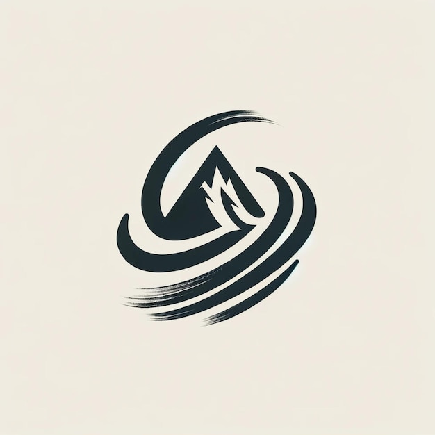 Photo le logo de la montagne