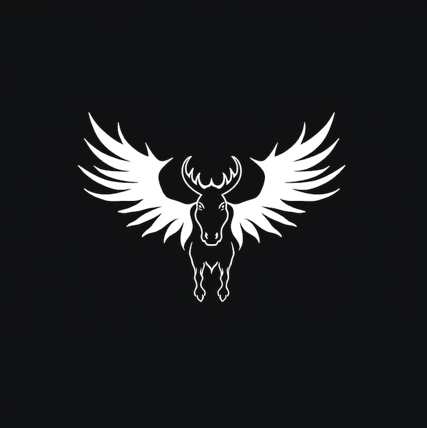 Un logo noir et blanc avec les mots " the deer " dessus.