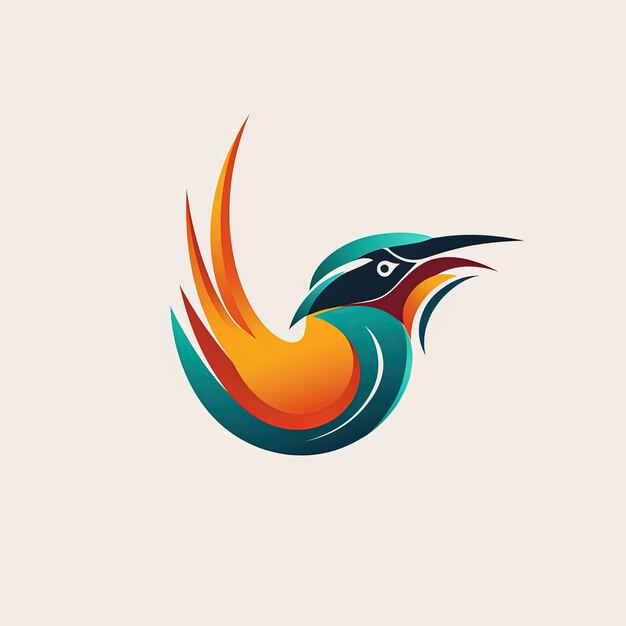 logo oiseau abstrait avec des ailes