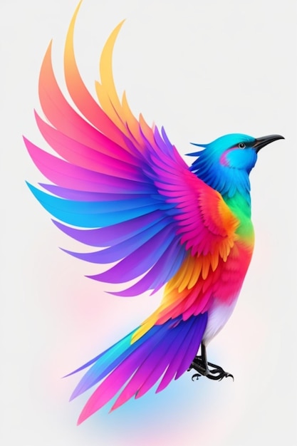 Le logo de l'oiseau est coloré.