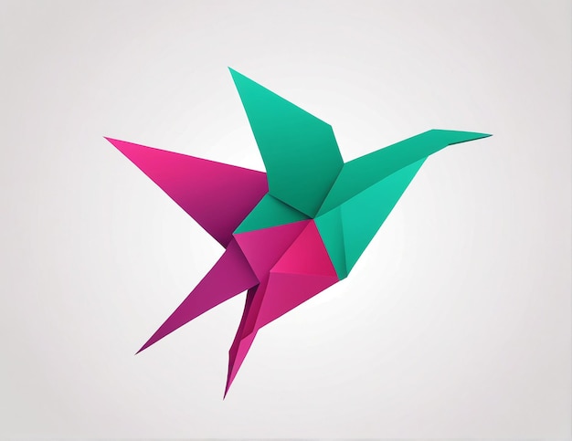Photo logo oiseau symbole oiseau un oiseau fait de papier