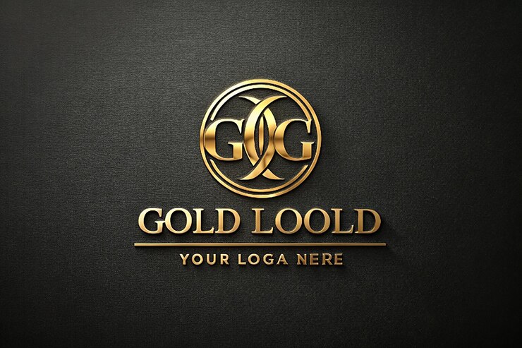 Photo un logo en or avec un fond noir qui dit le logo