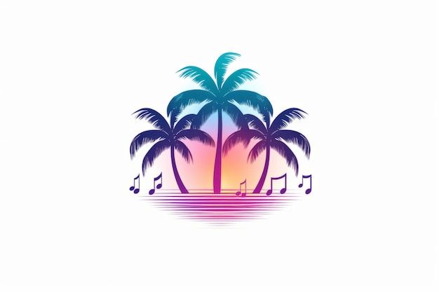 Le logo des palmiers sur fond blanc