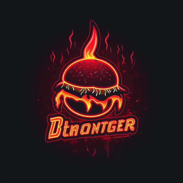 Un logo pour un burger avec les mots d'd'or'd' dessus