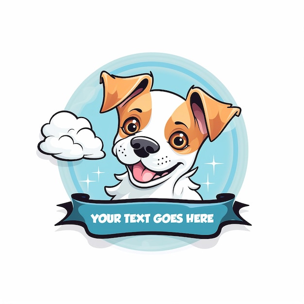 un logo pour une entreprise de dressage de chiens fond blanc