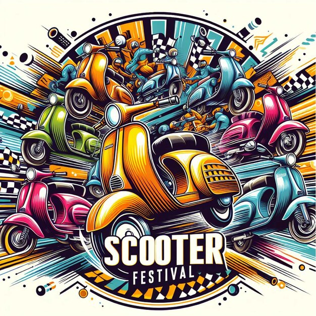 un logo pour le festival des scooters