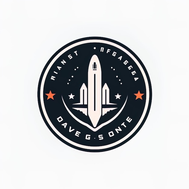 Un logo pour les navettes spatiales a une étoile dessus.