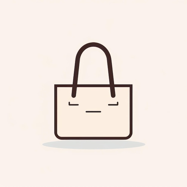 Logo simple du design plat du magasin de sacs AI générative