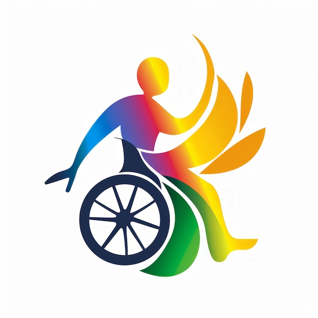 logo sportif des personnes handicapées isolé sur fond blanc