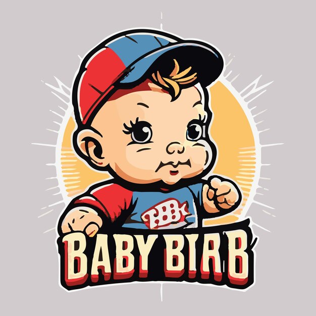 logo de style bande dessinée pour une équipe de baseball