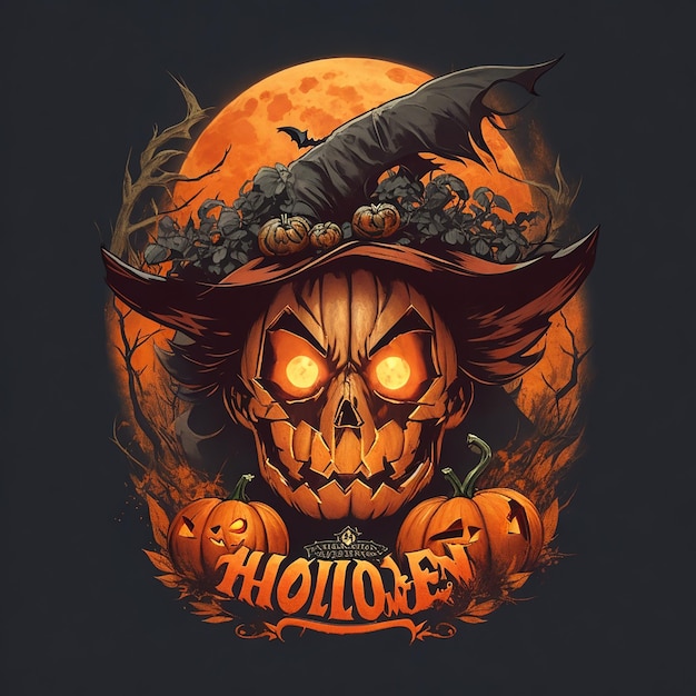 Logo de t-shirt d'Halloween