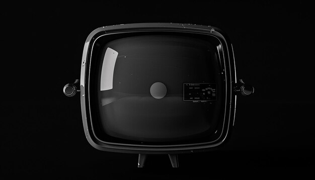 Logo de la télévision rétro monochrome