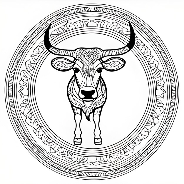 Photo le logo de la tête de taureau