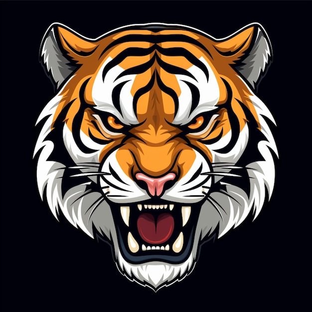 logo de tigre de dessin animé