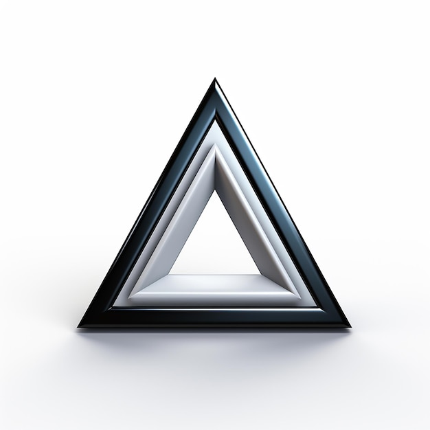 LOGO TRIANGLE SIMPLE FOND BLANC