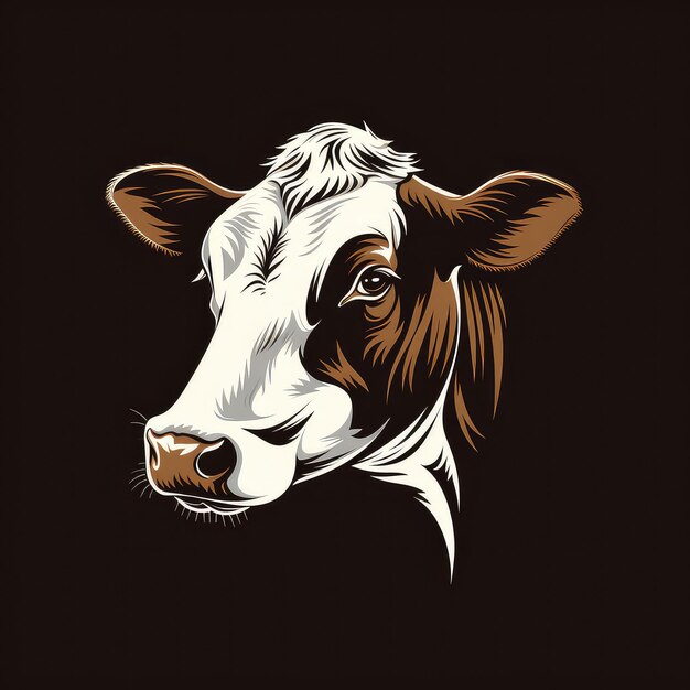 Logo vectoriel de l'illustration de la vache