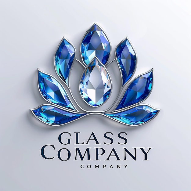 Photo un logo de verre pour une entreprise de verre