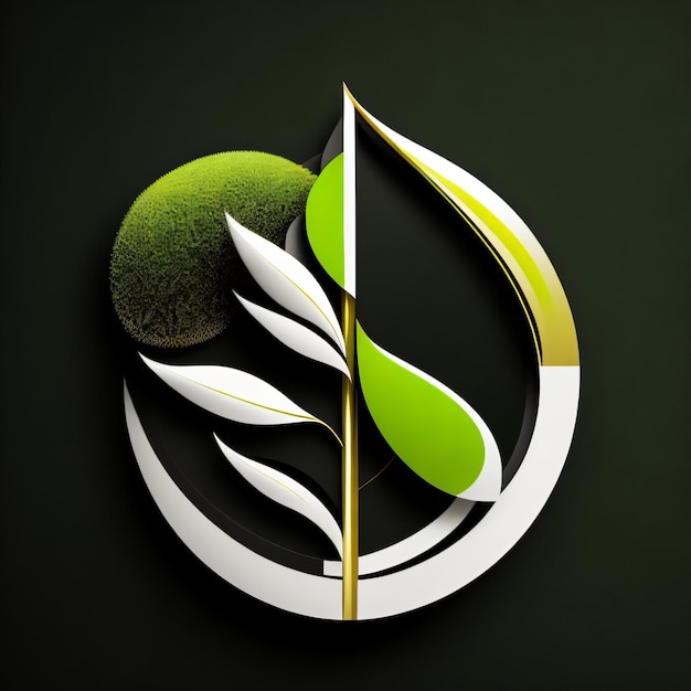 Photo un logo vert et blanc avec le mot 