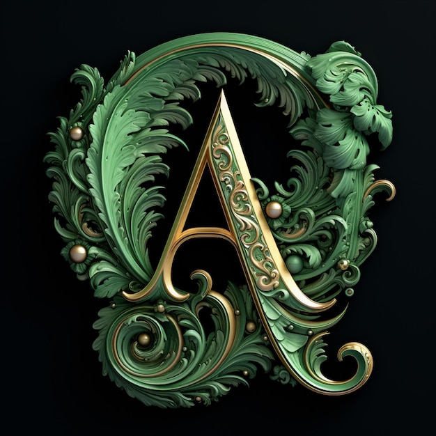 Photo un logo vert royal