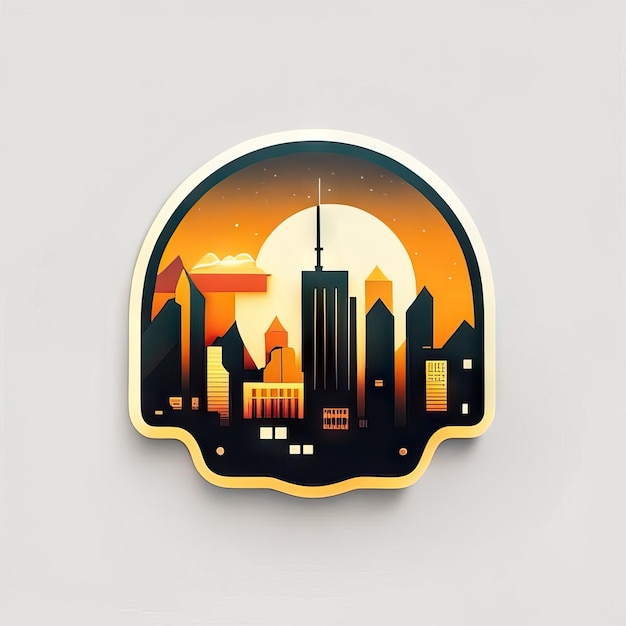 Photo logo de la ville moderne et coloré