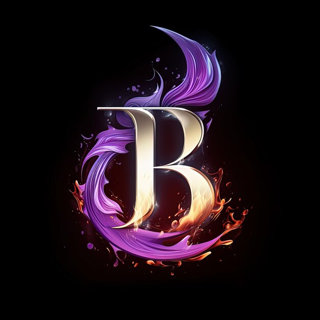 Photo un logo violet et noir avec la lettre b dessus