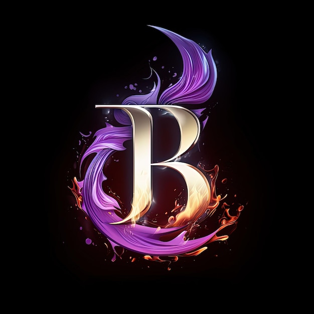 Photo un logo violet et noir avec la lettre b dessus