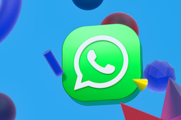 Logo Whatsapp Sur Fond De Géométrie Abstraite