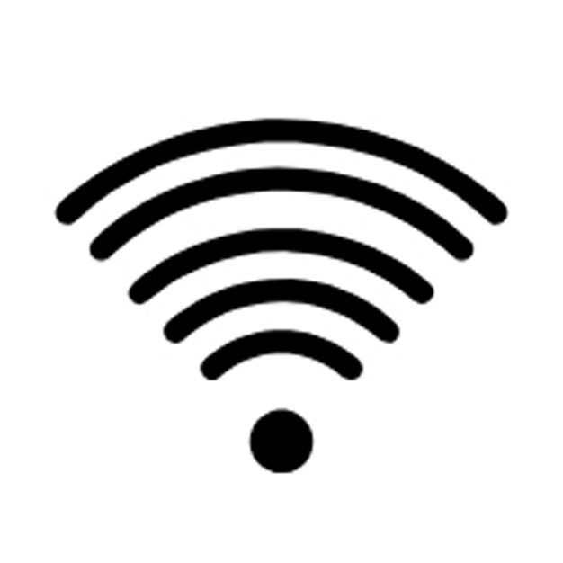 Photo logo wifi blanc sur le fond