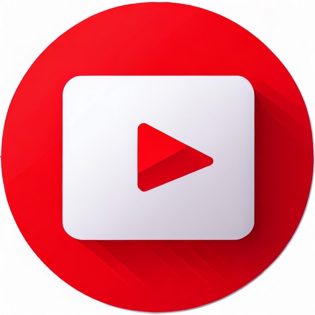 Logo YouTube png avec logo yt de style 3D