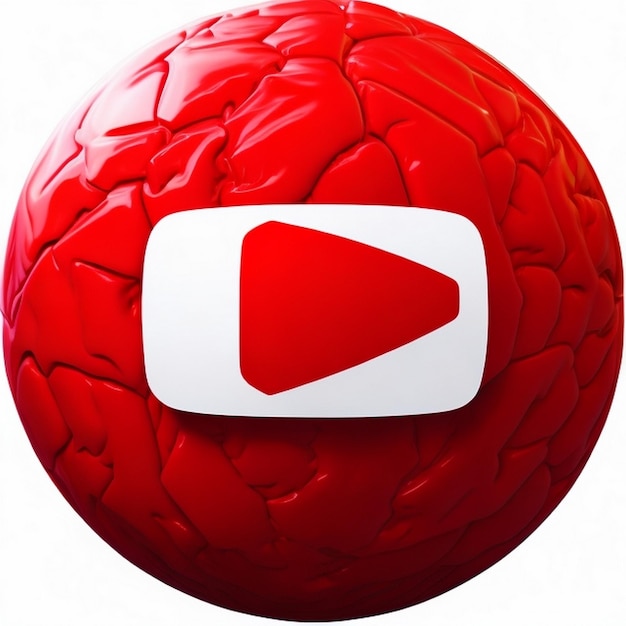 Photo logo youtube png avec logo yt de style 3d