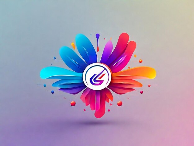Photo logotype de la société de technologie abstraite en gradient