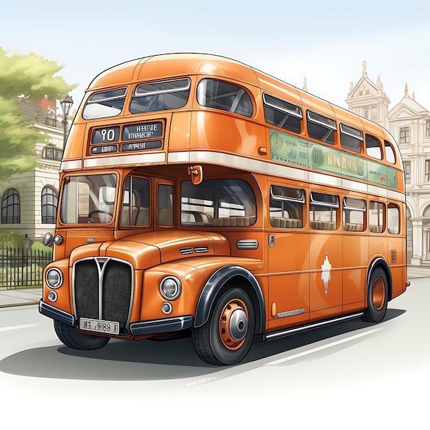 London taxi et bus haut rendu détaillé livre de contes coloré